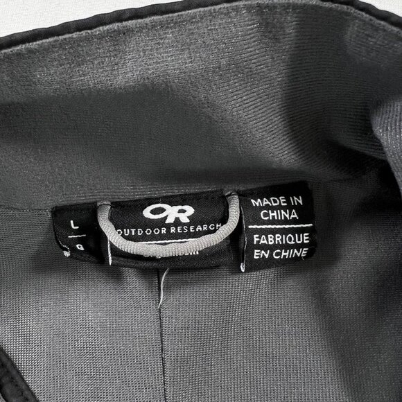 Outdoor Research Marvel Jacket Black & Gray Size Large Fleece Lined Windbreaker - Picture 4 of 11